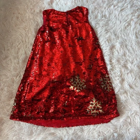 cat and jack red sequin dress Girls Cat & Jack Red Sequin Holiday Dress with Lining w/undies 0-3 NWT